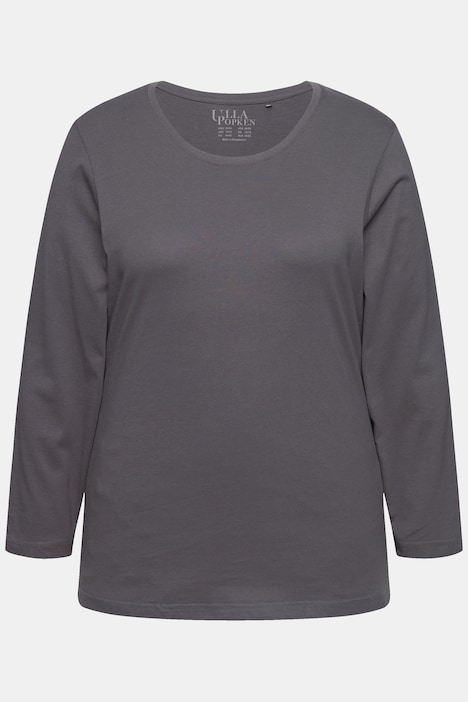 Shirt, Slim, Rundhalsausschnitt, Langarm