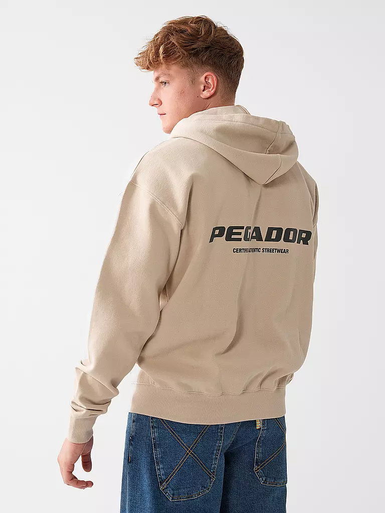 PEGADOR Sweatjacke COLNE LOGO beige