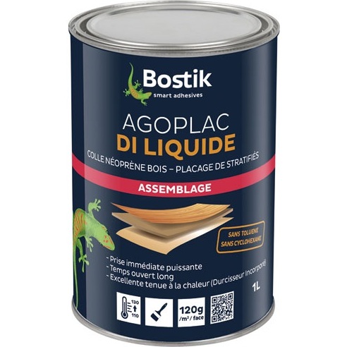 Colle néoprène bois Agoplac DI -  liquide - 1 L