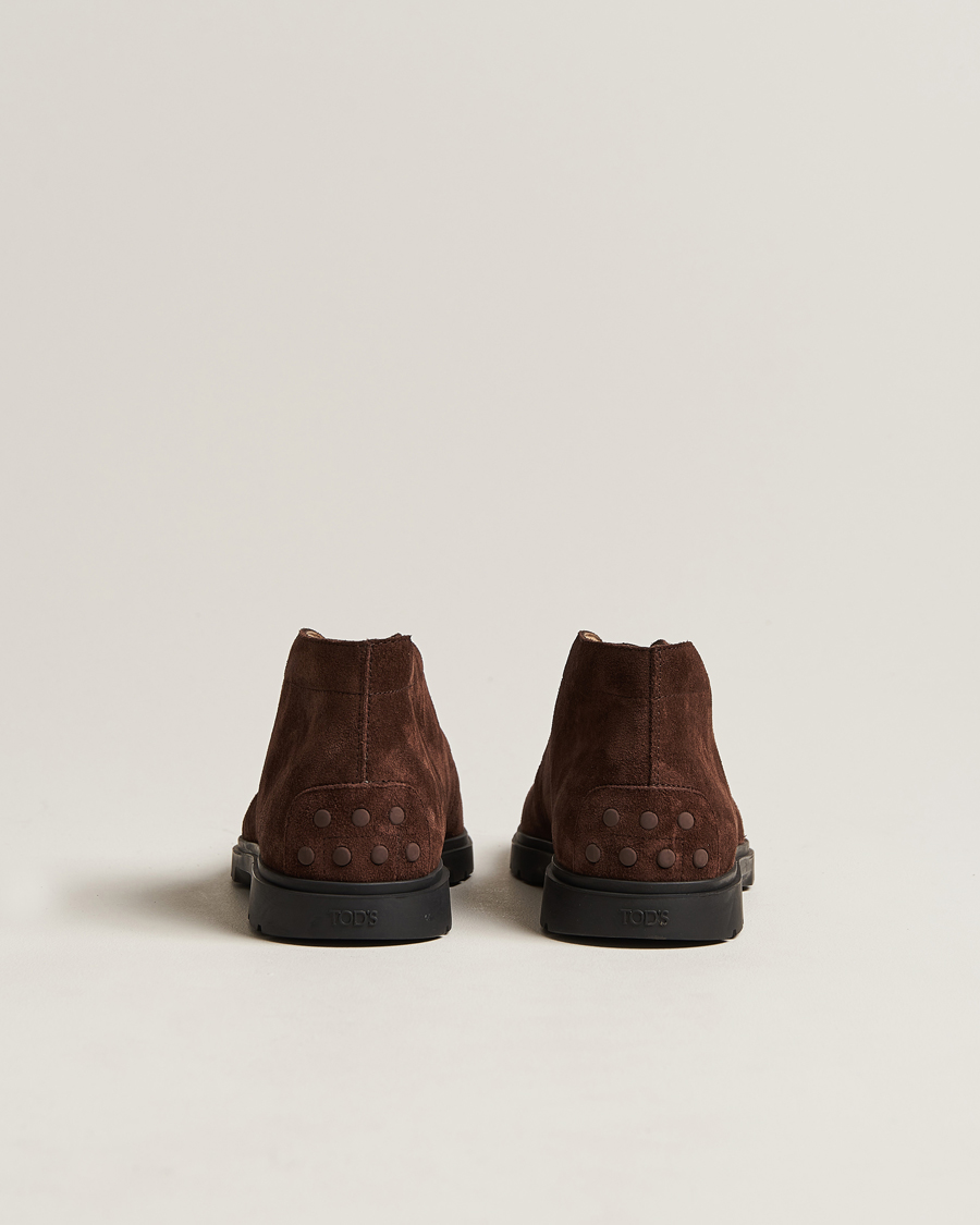 Tod's Polacco Chukka Boots Dark Brown Suede