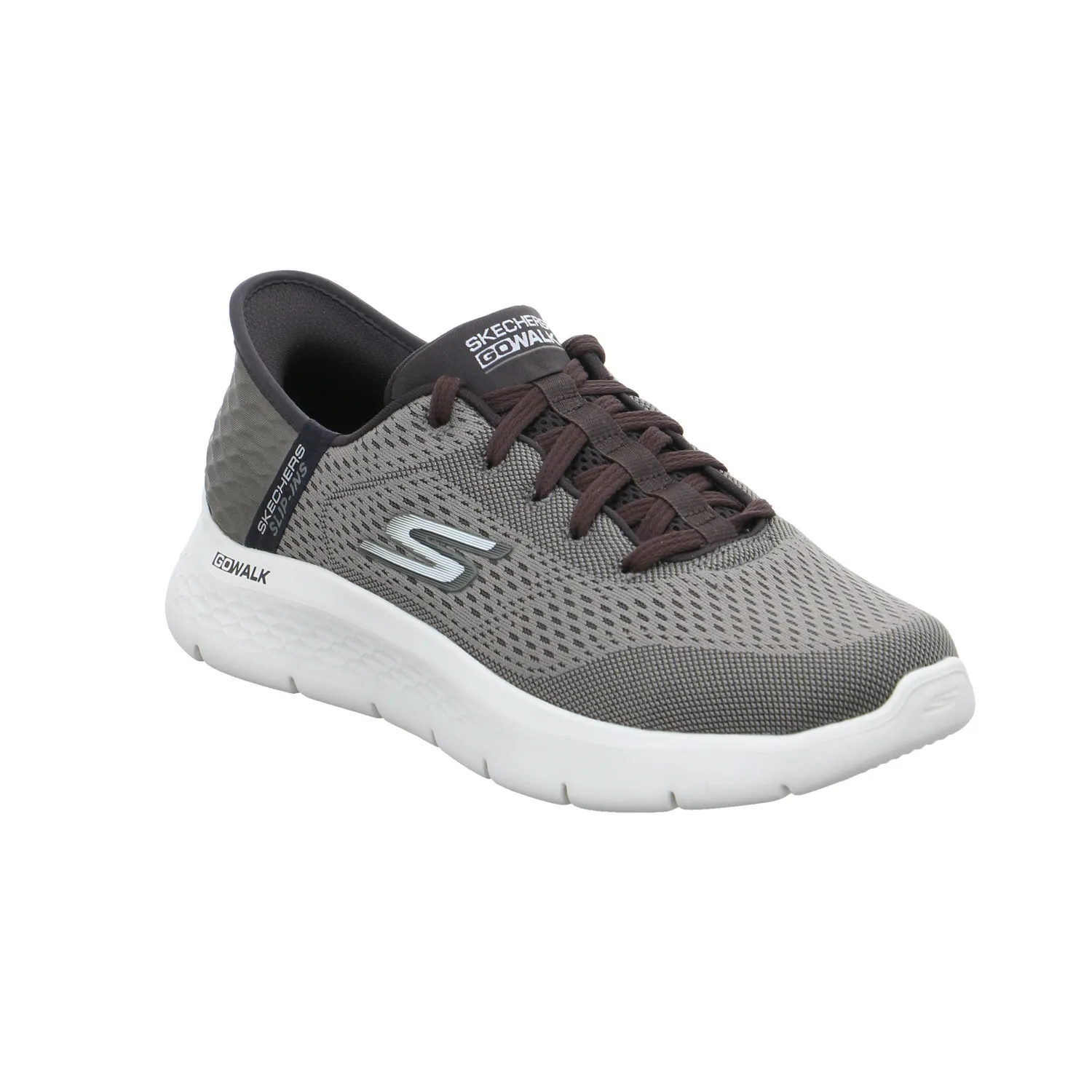 SKECHERS Halbschuhe Sneaker Stoff Braun Synthetik