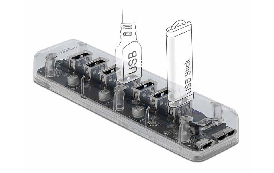 USB-Hub 64088 USB 3.0 - 7x Typ-A7-Port-USB-Hub