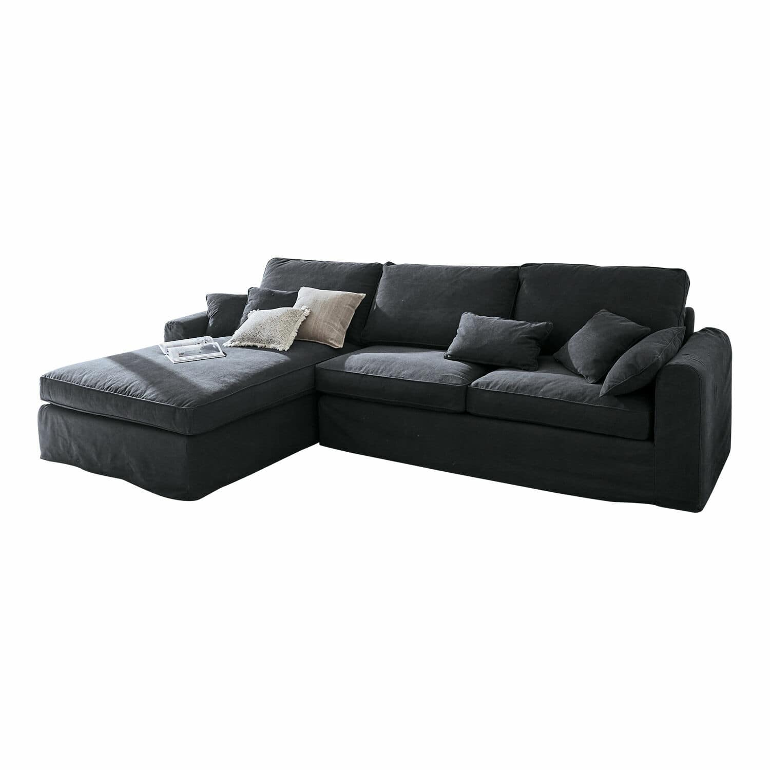 Sofa Seaford Ecksofa links | dunkelgrau