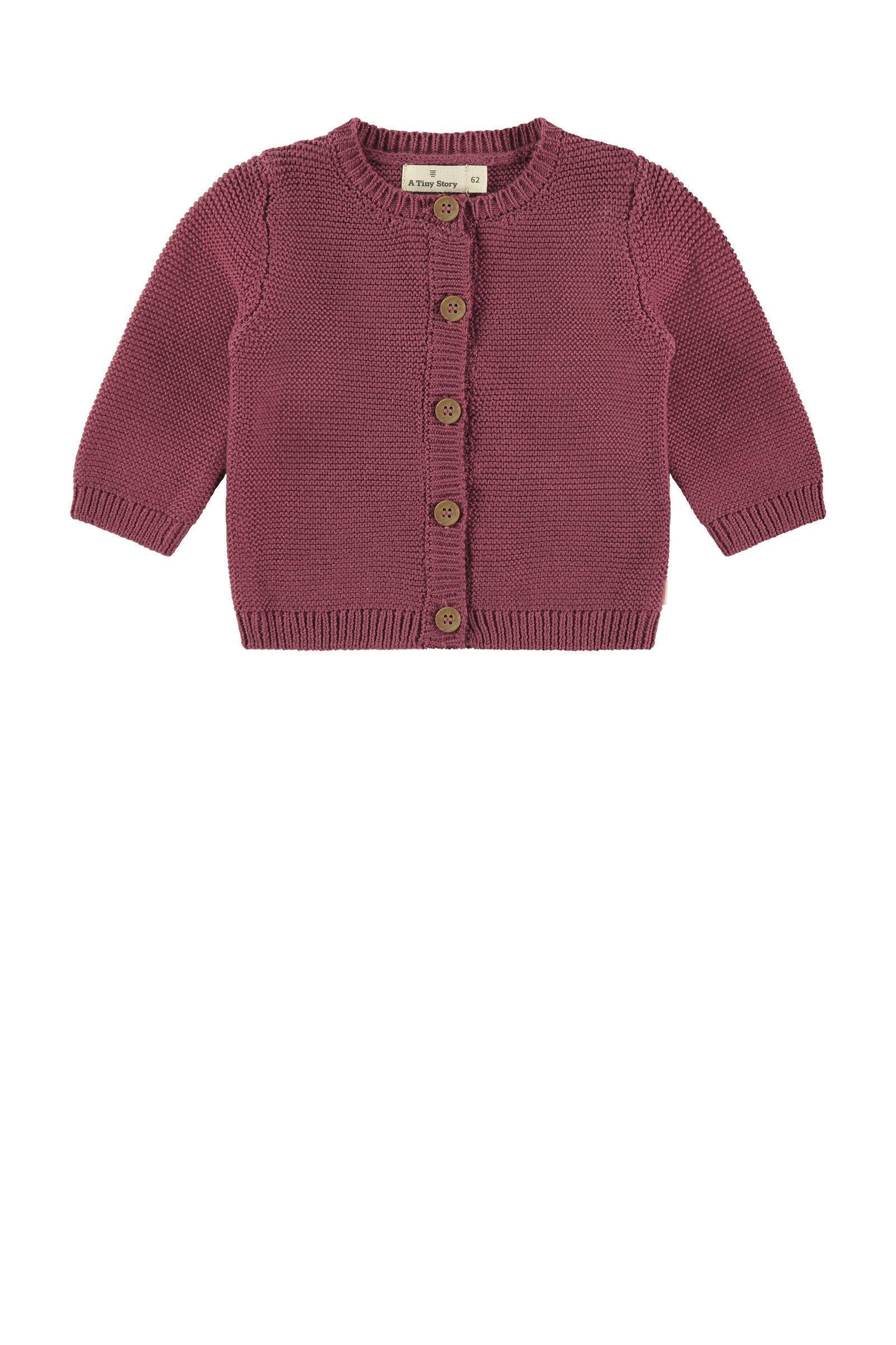 A Tiny Story baby gebreid vest rood
