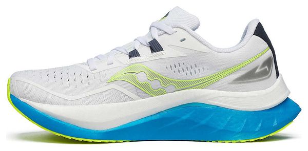 Chaussures Running Saucony Endorphin Speed 4 Blanc/Jaune/Bleu Femme