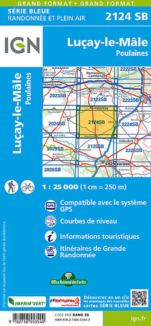 IGN - 2124 SB LUCAY LE MALE POULAINES 1 25 000