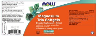 NOW Magnesium Trio Softgels 90SG