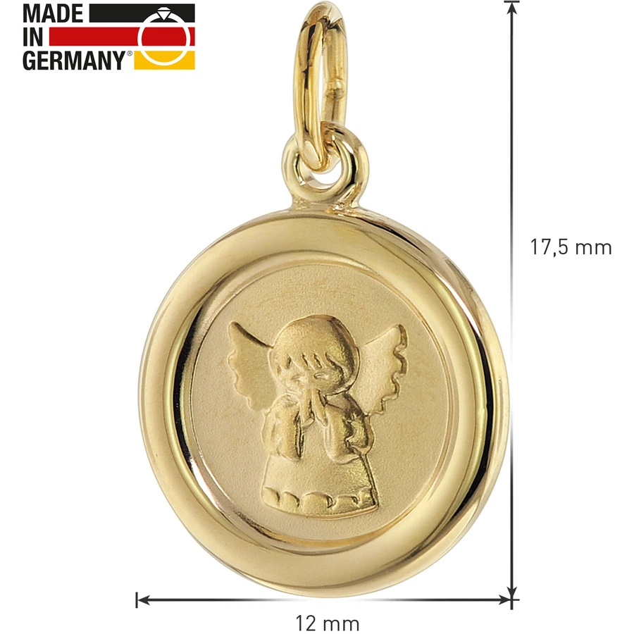 trendor Engel-Anhänger für Kinder 333 Gold 8 Karat 12 mm gold