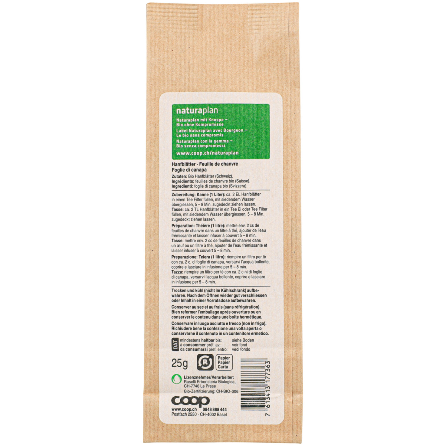 Naturaplan Bio Hanftee