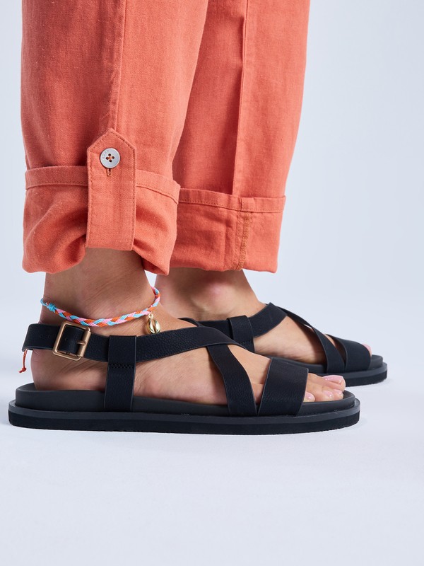 Zaho Crossed Sandales Noir Femme