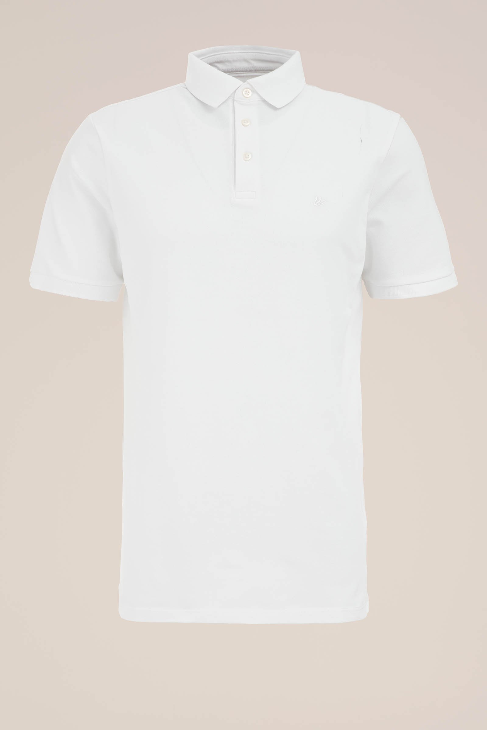 polo met structuur WE Fashion Wit