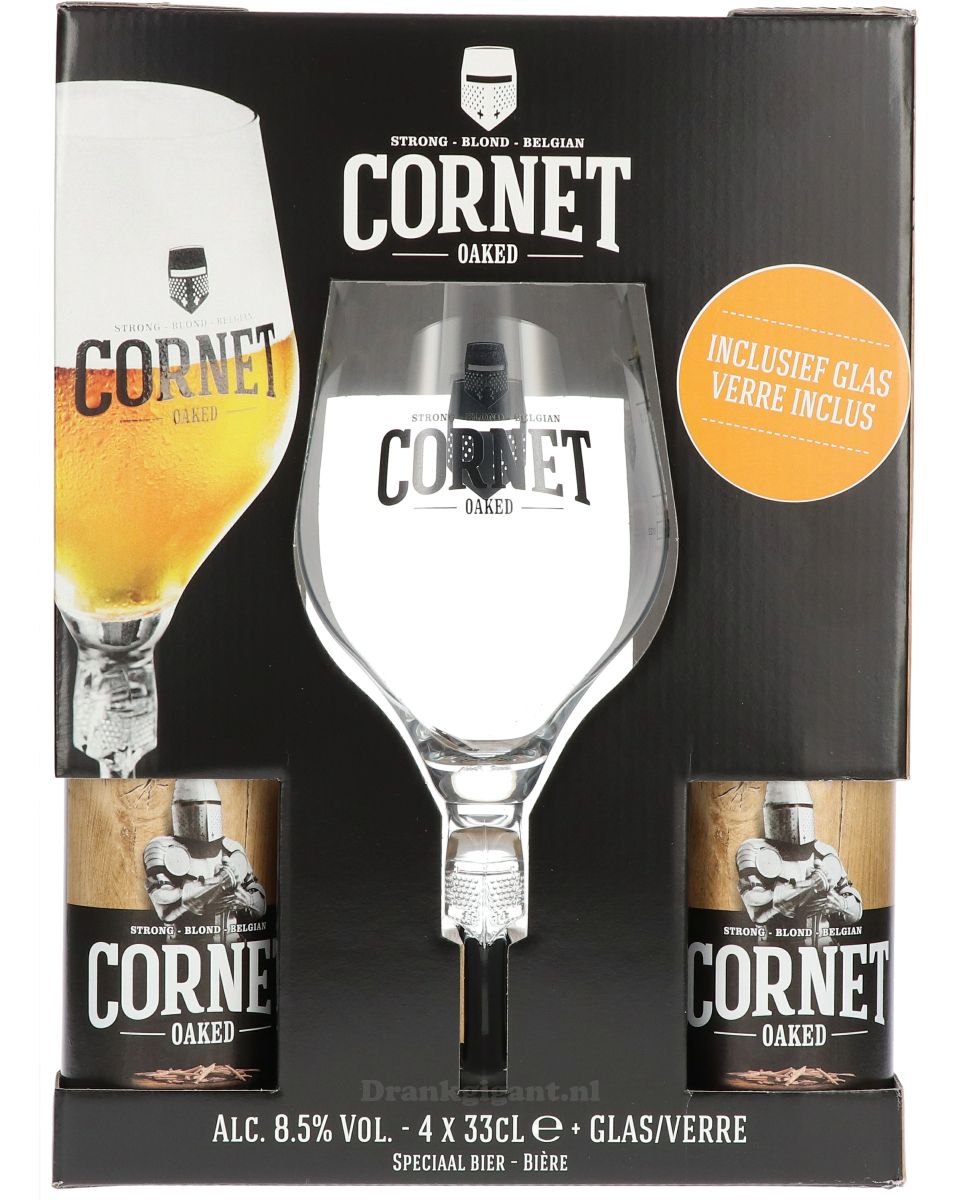 Cornet Cadeaupakket 4 fles met Glas 132 cl