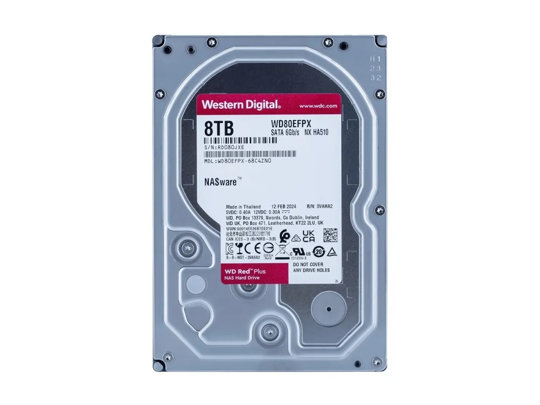 WD Red Plus WD80EFPX - Harddisk - 8 TB - intern - 3.5