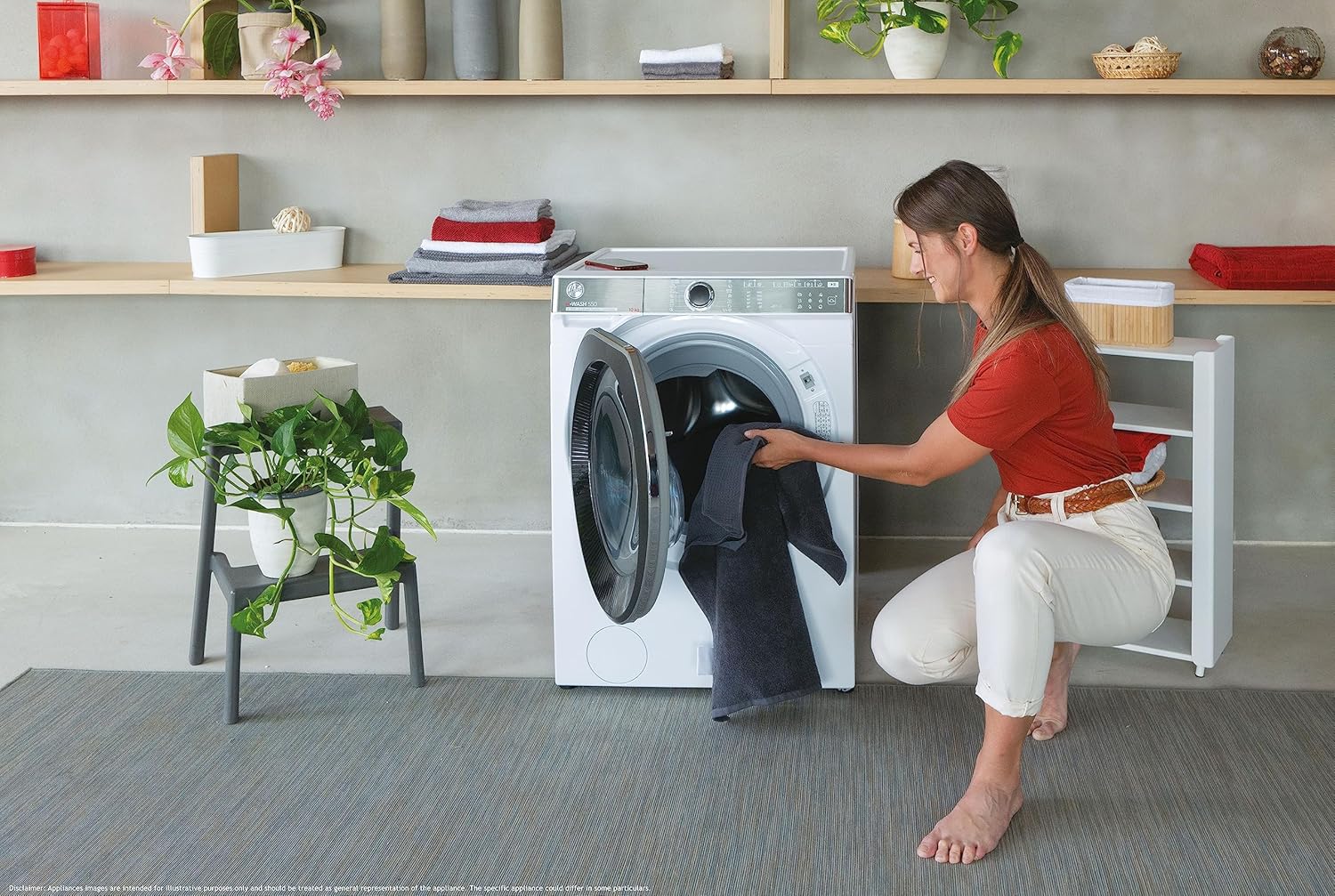Hoover H-WASH 550 H5WPB69AMBC/1-S Waschmaschine / 9 kg/Energieeffizienzklasse A / 1600 U/min/Eco-Power Inverter Motor/Power Care System/ActiveSteam/hOn App