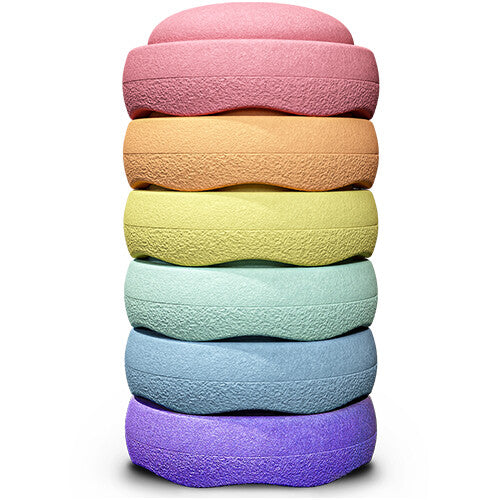 Stapelstein original rainbow pastel - 6st