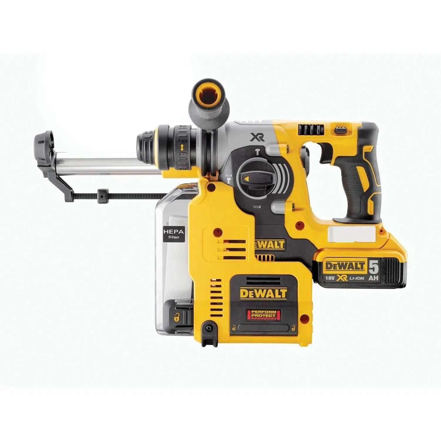 DeWALT DCH275P2 Accu combihamer SDS-Plus 2,1J   snelwisselboorkop   stofafzuiging 18V XR 5.0Ah in koffer