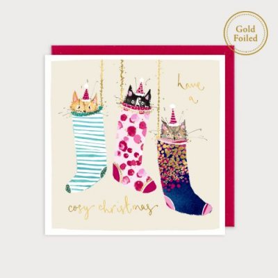 Cats Cosy Christmas Greetings Card