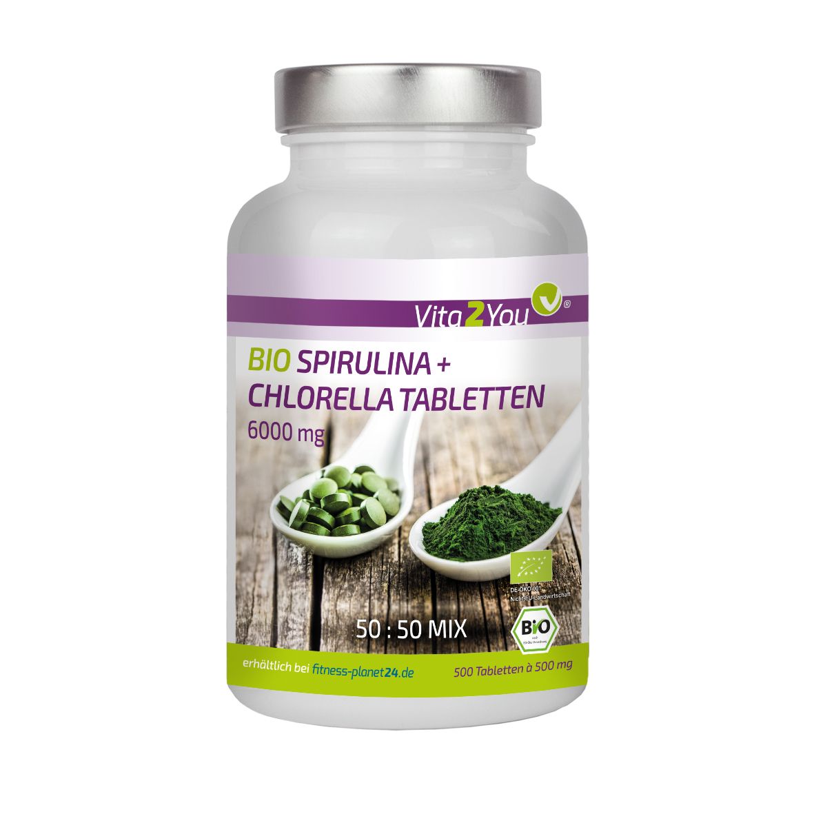 Vita2You Bio Spirulina + Chlorella Tabletten 6000mg
