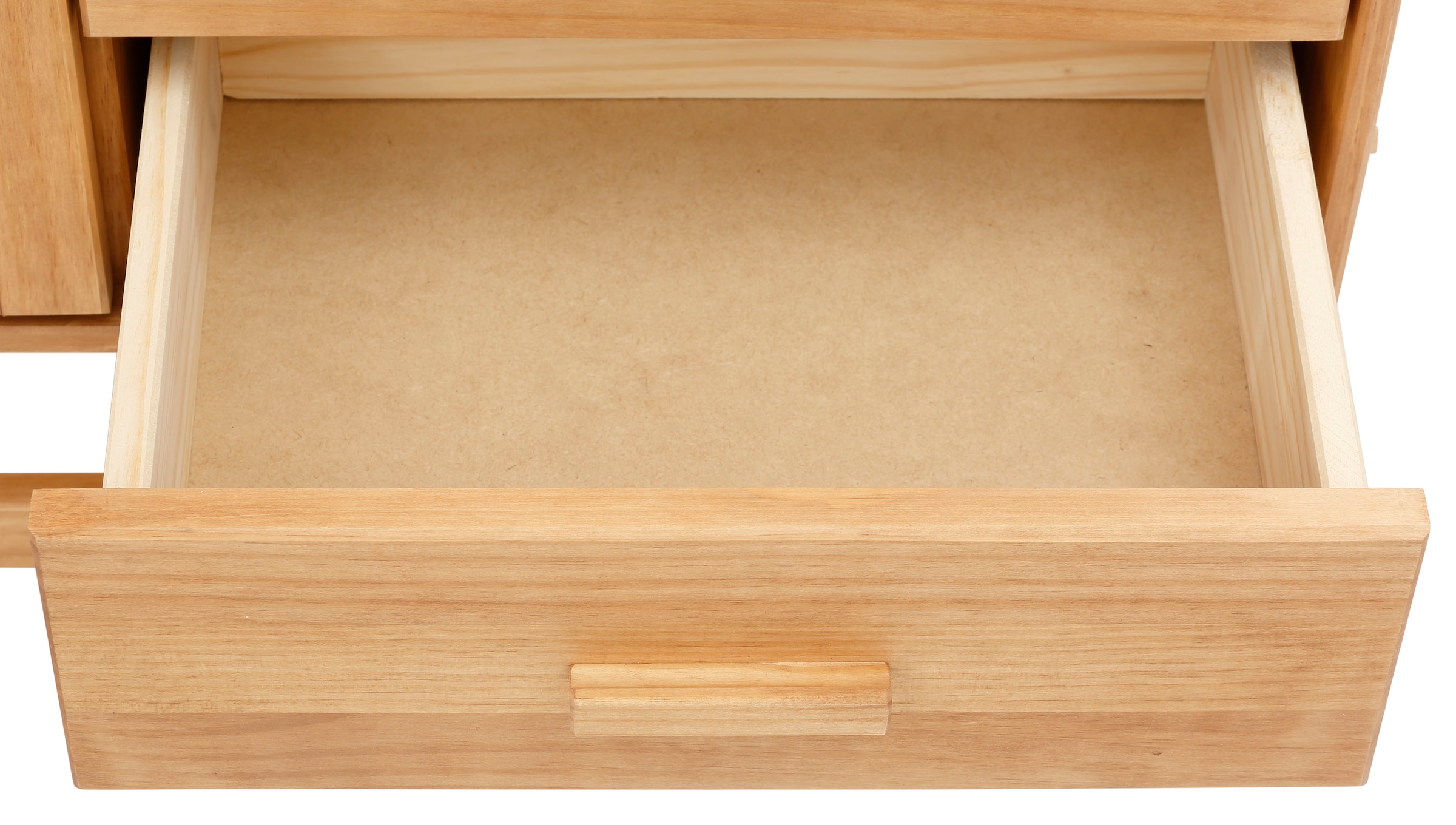 Home affaire Highboard »Linz« Stauraumschrank mit Rattangeflecht auf den Türfronten, Massivholz