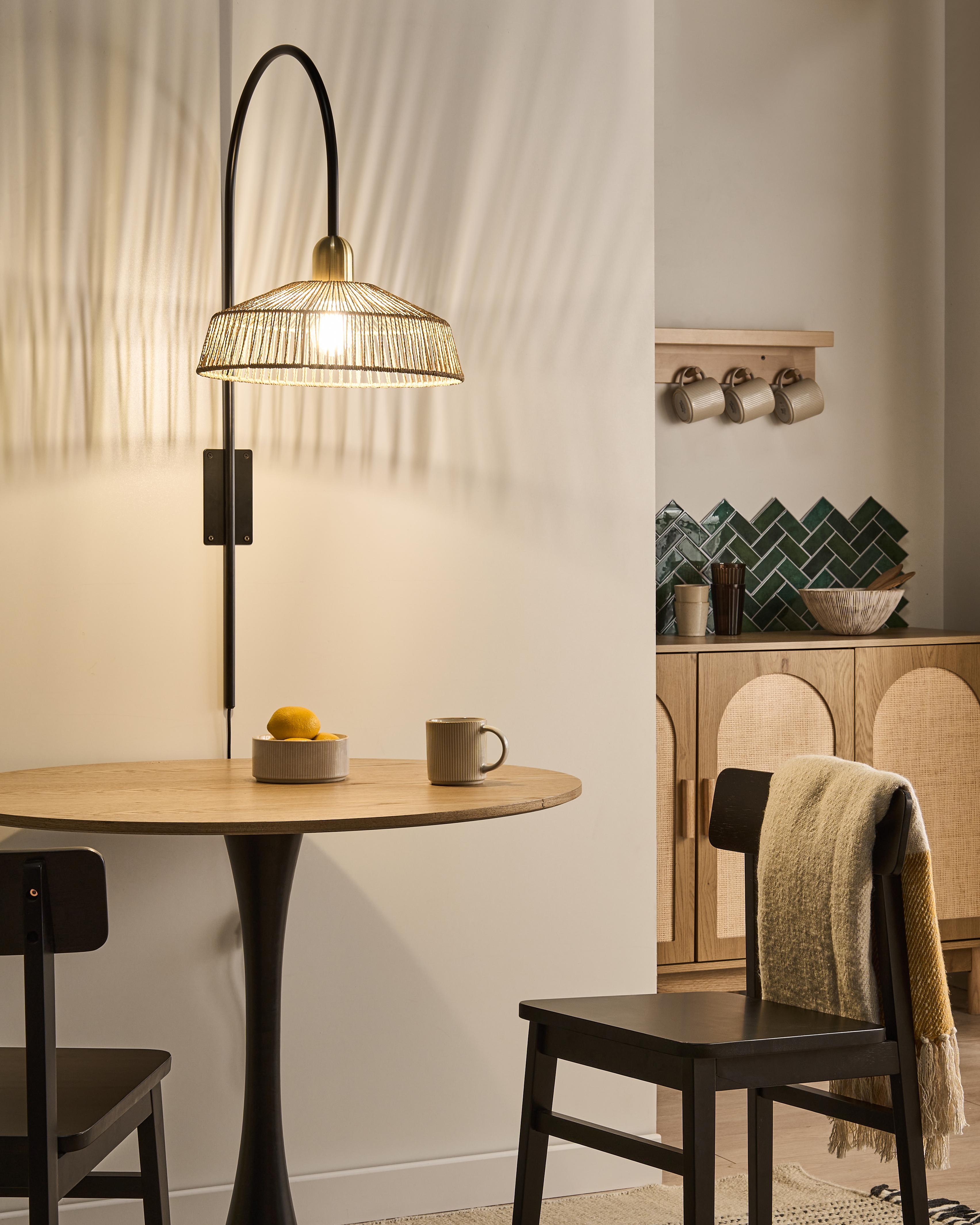 Wandlamp NOSARA Papierkoord Natuurlijk