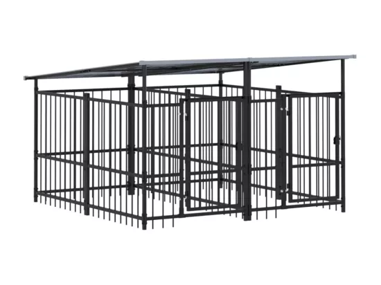 Chenil cage enclos pac noire 200 x 198 x 128 cm 02_0041759