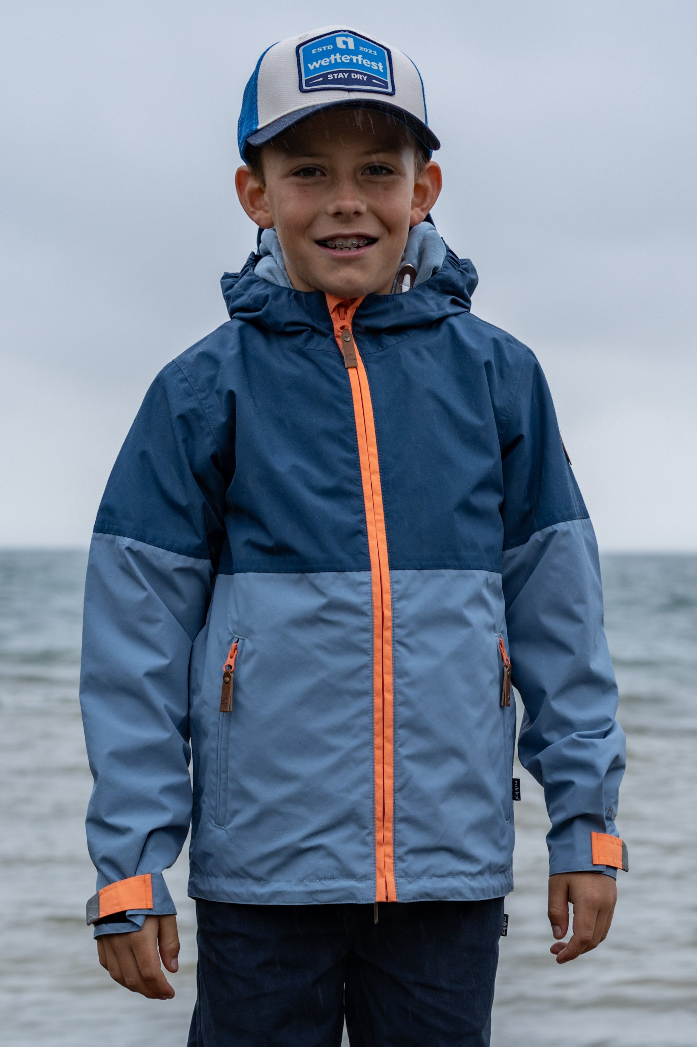 Kinder Regenjacke Puck dark denim