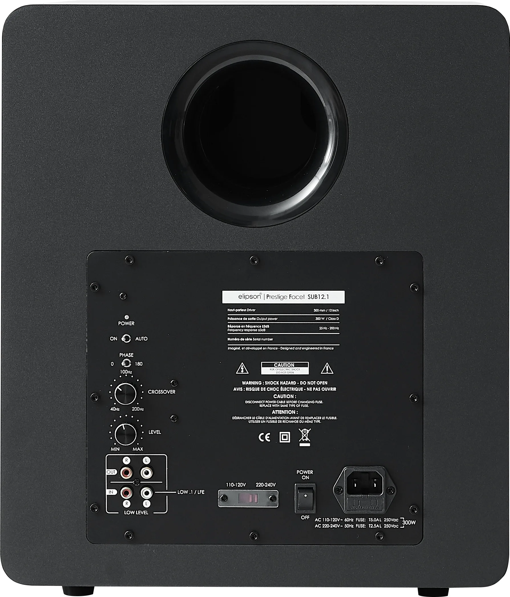 Elipson Prestige Subwoofer 12.1 Caissons de basses
