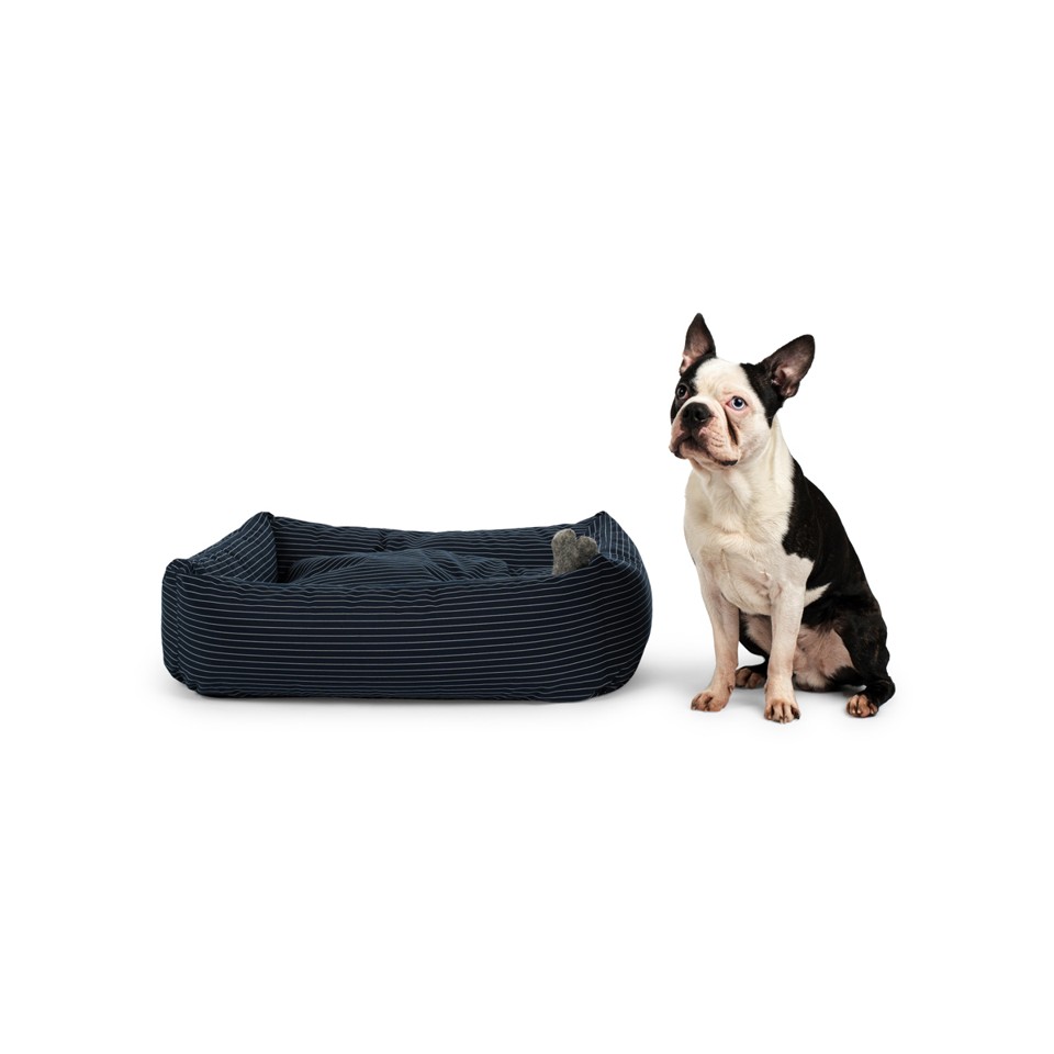 Fossflakes - PetBed Small 50x70 Navy Pinstripe