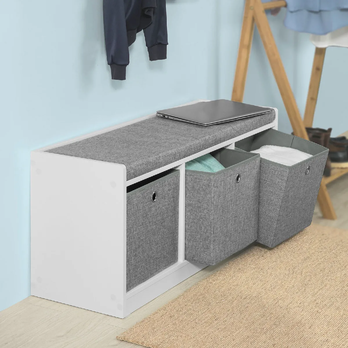 SoBuy FSR65-DG Banc de rangement