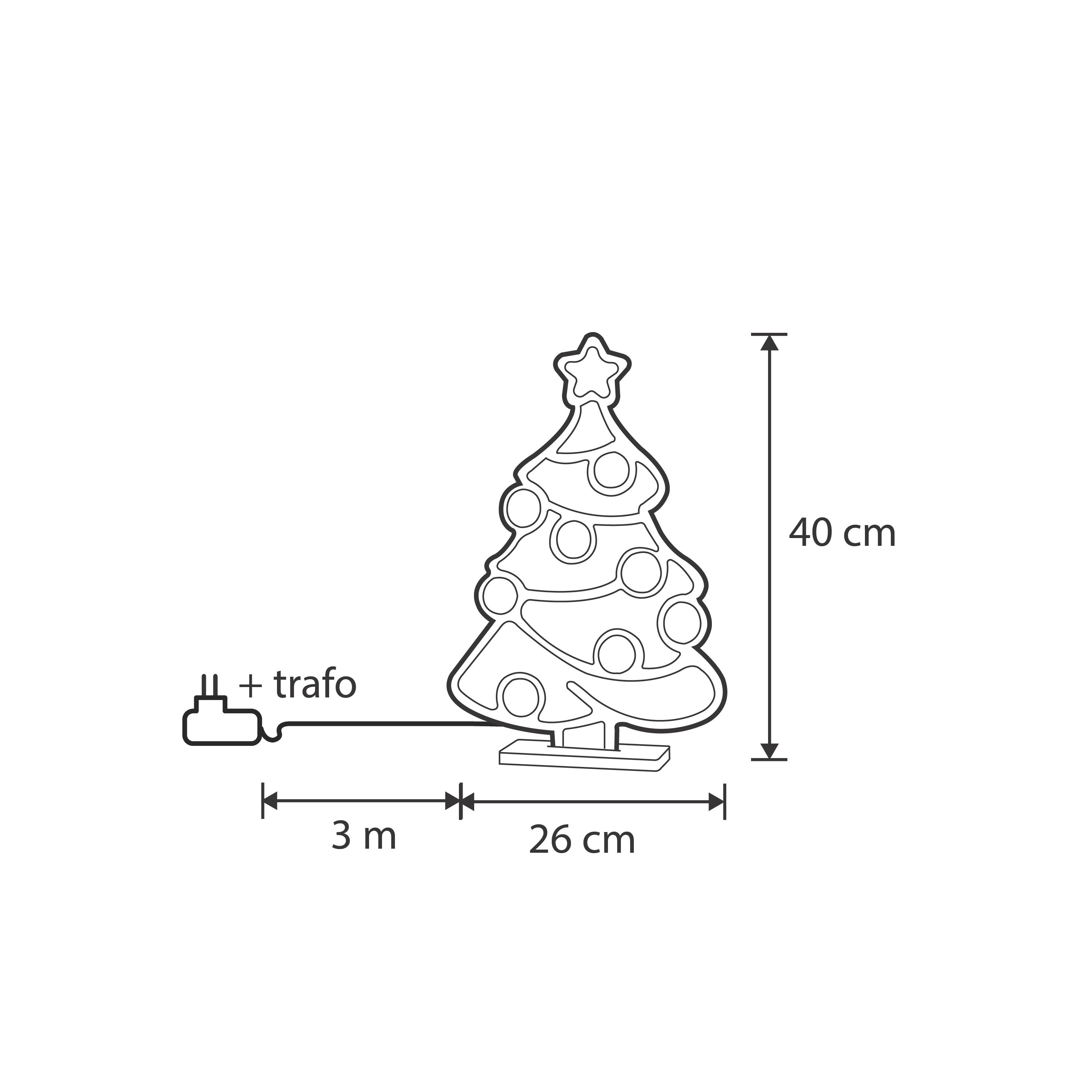 Kerst tafellamp kerstboom incl. LED met timer - Infinidade