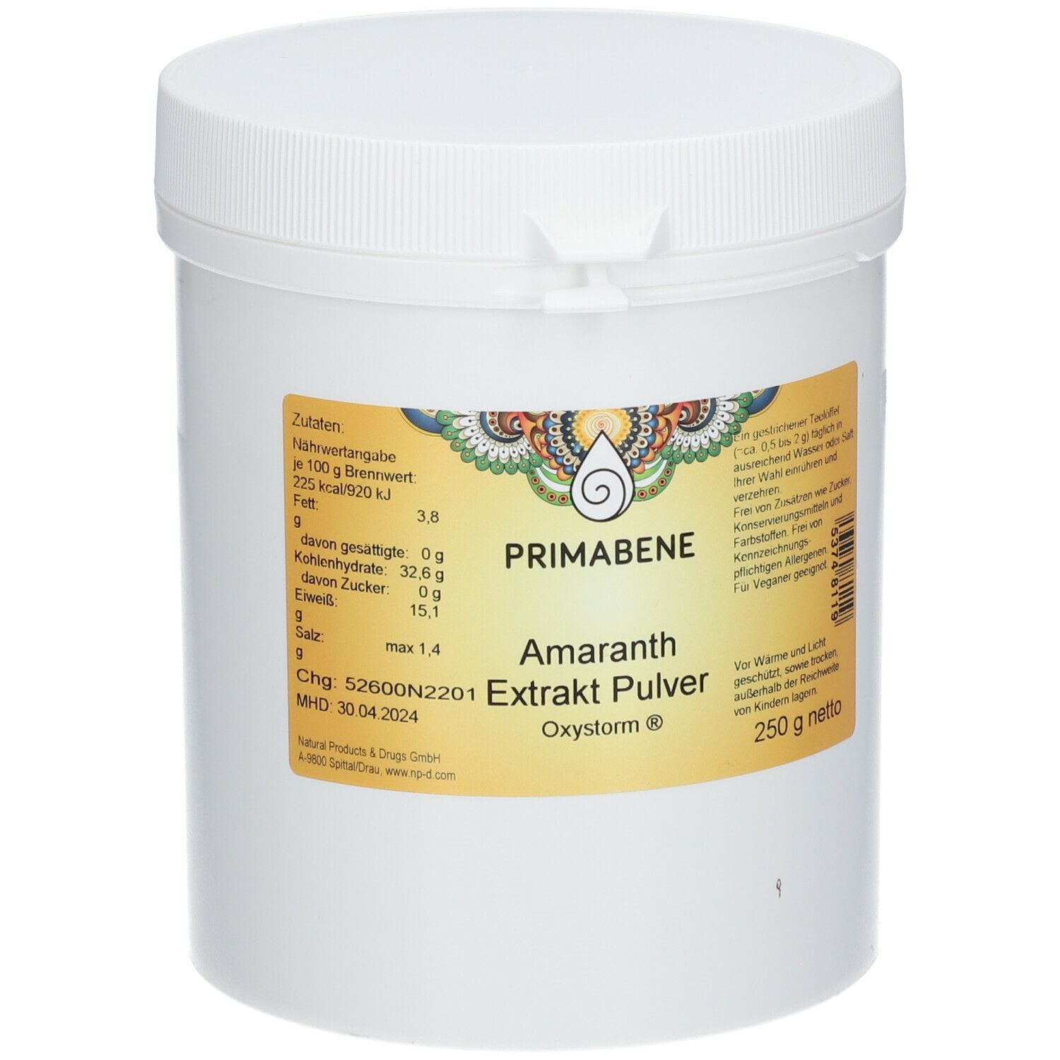 PRIMABENE Amaranth Extrakt Pulver (Oxystorm®)