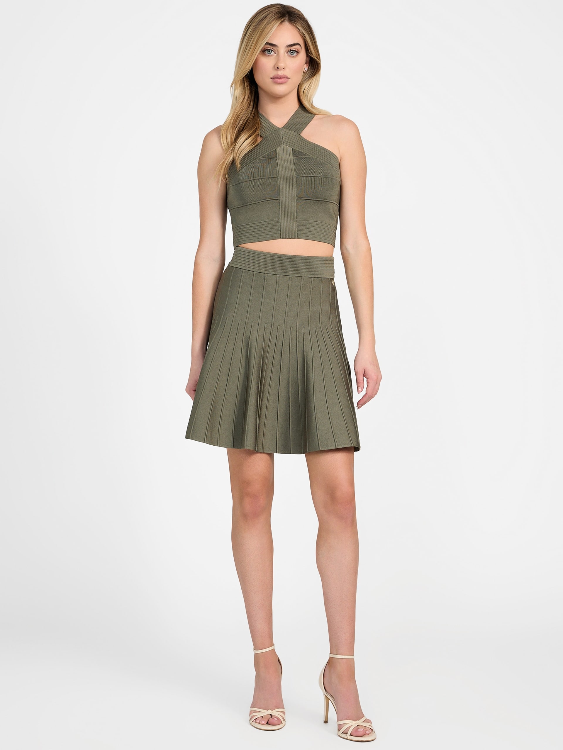 Blusa de malha Staci com decote halter