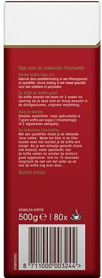 Douwe Egberts - Aroma Rood - Koffie Snelfilter Maling - 500 gr
