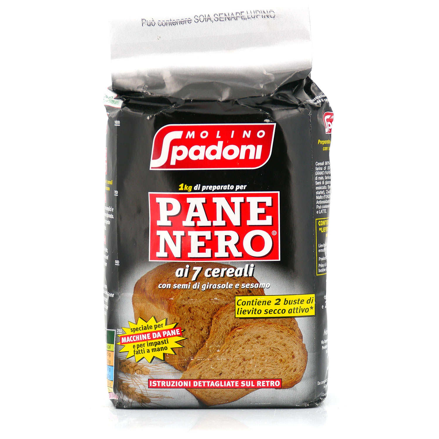 Farine pour pain noir aux 7 céréales aux graines de tournesol et de sésame