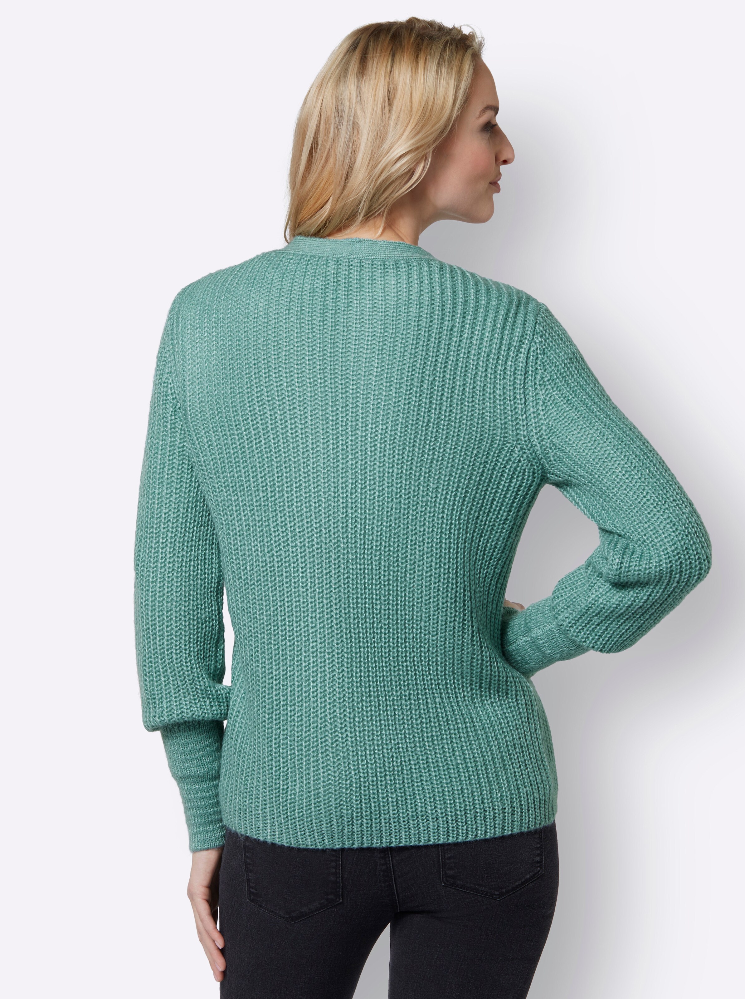 Strickjacke in salbei