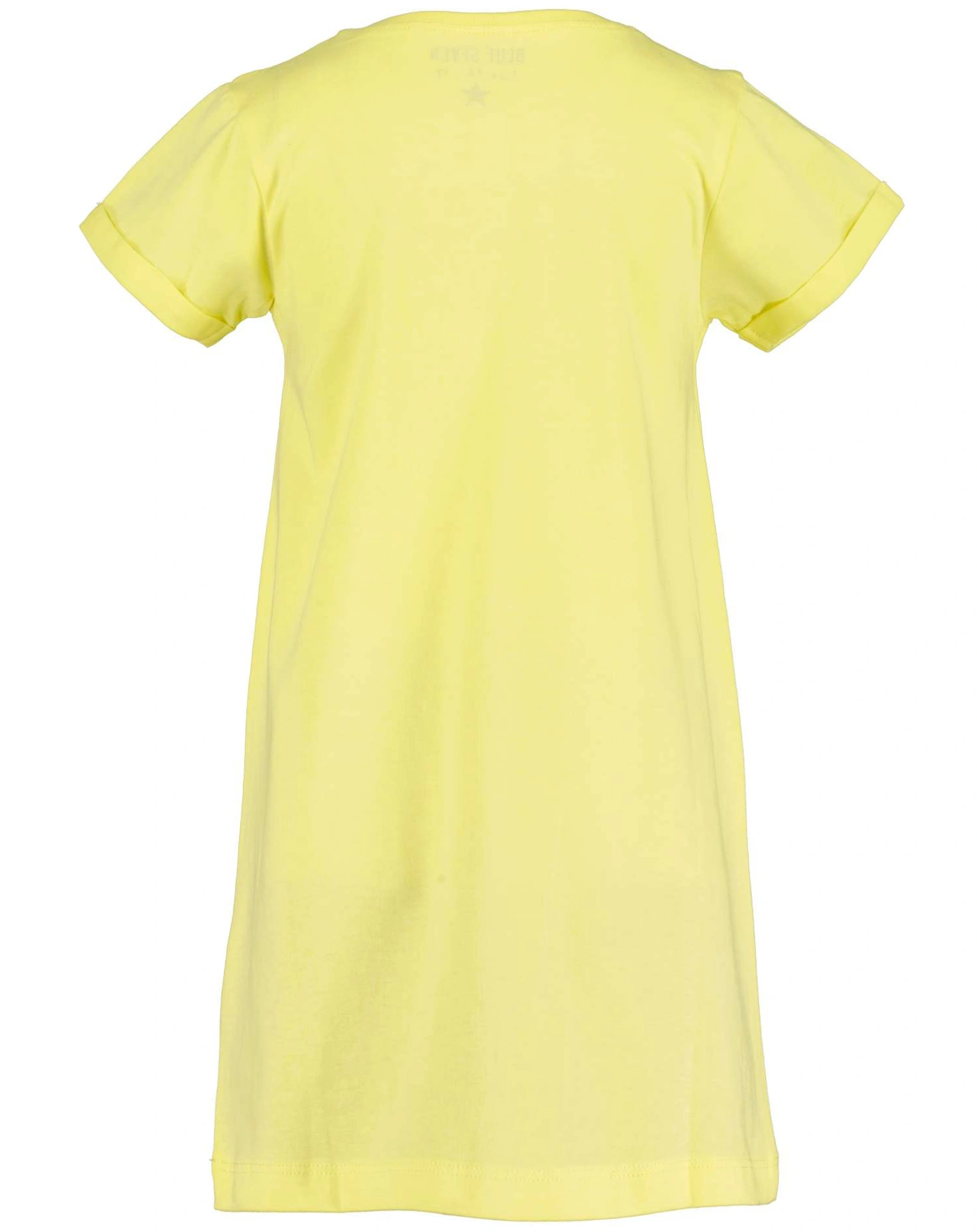 Kurzarmkleid PAPILLO mit Pailletten in lemon