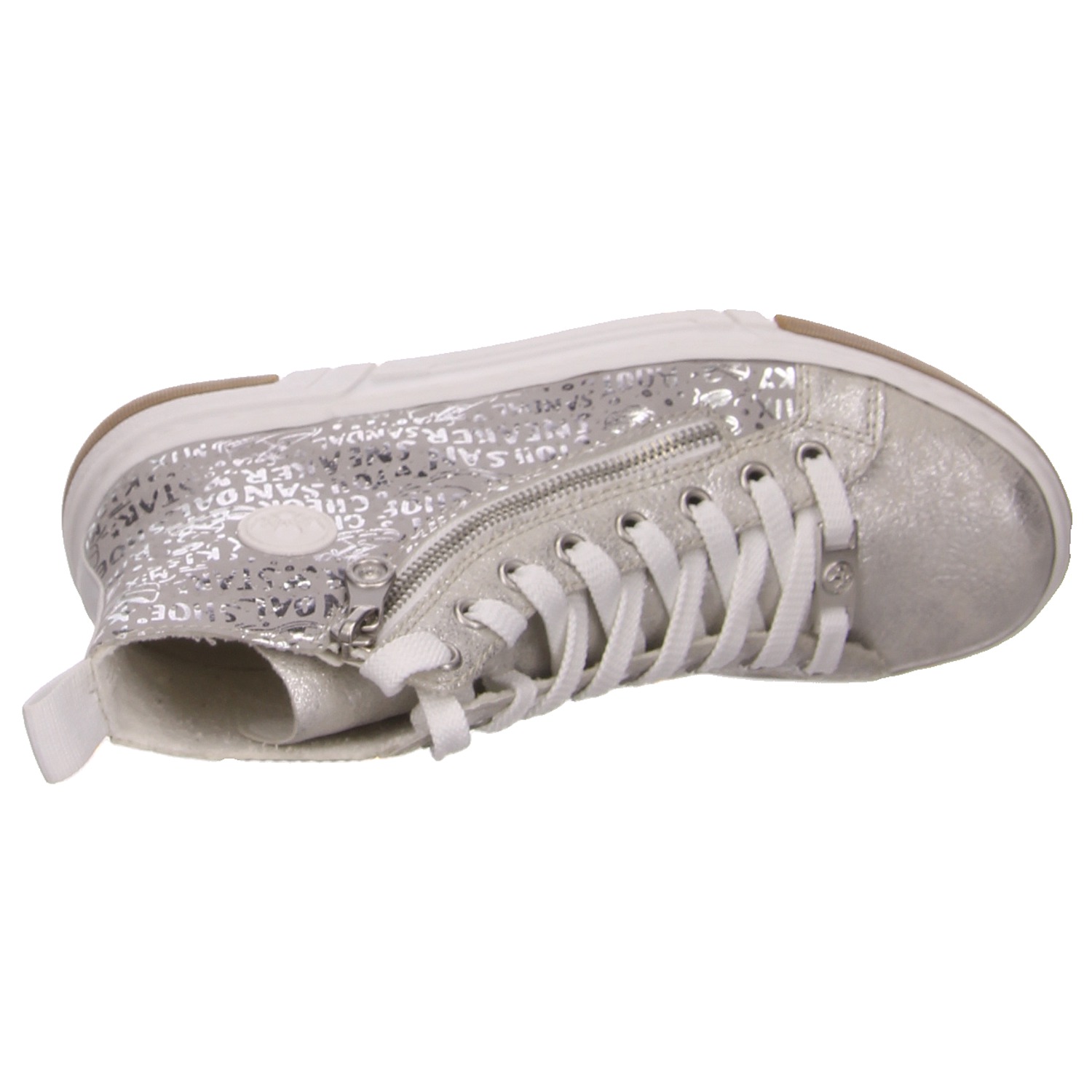 Rieker Knöchelschnürer silber weiss/weiss kombi