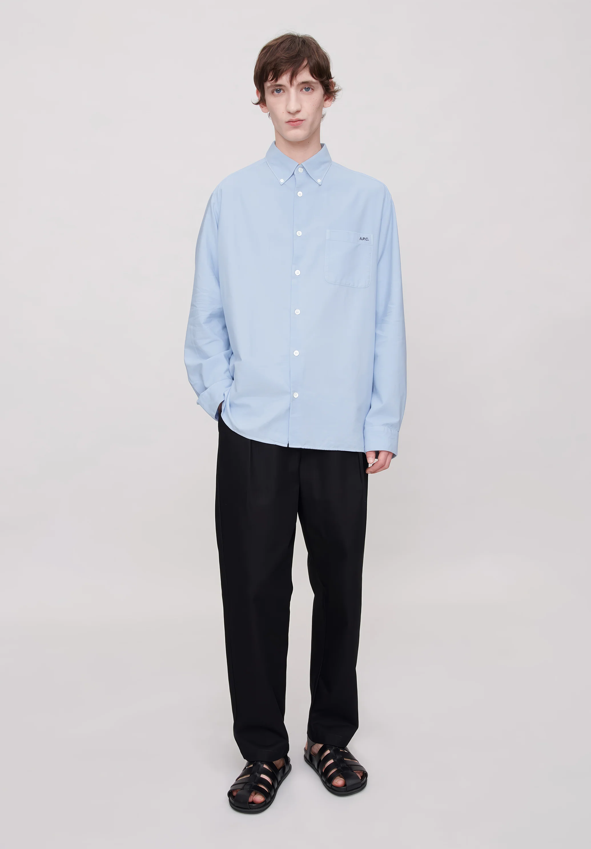 chemise mateo logo - Bleu clair
