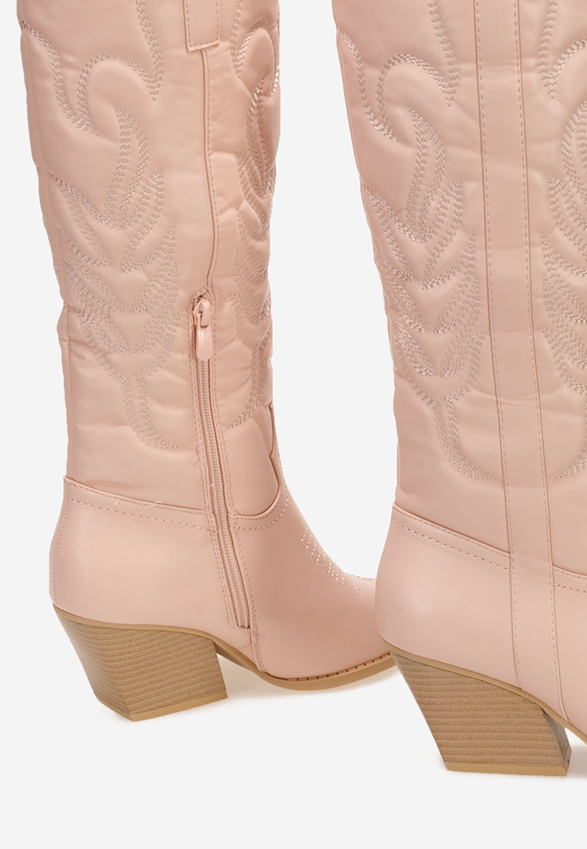 Bottes cowboy femme roses Alastrina