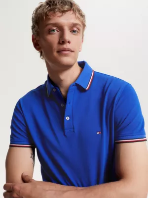 Polo Slim Fit com Detalhes em T da Coleção 1985