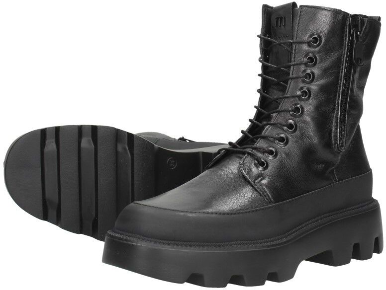 Mjus Veterschoenen Hoog zwart