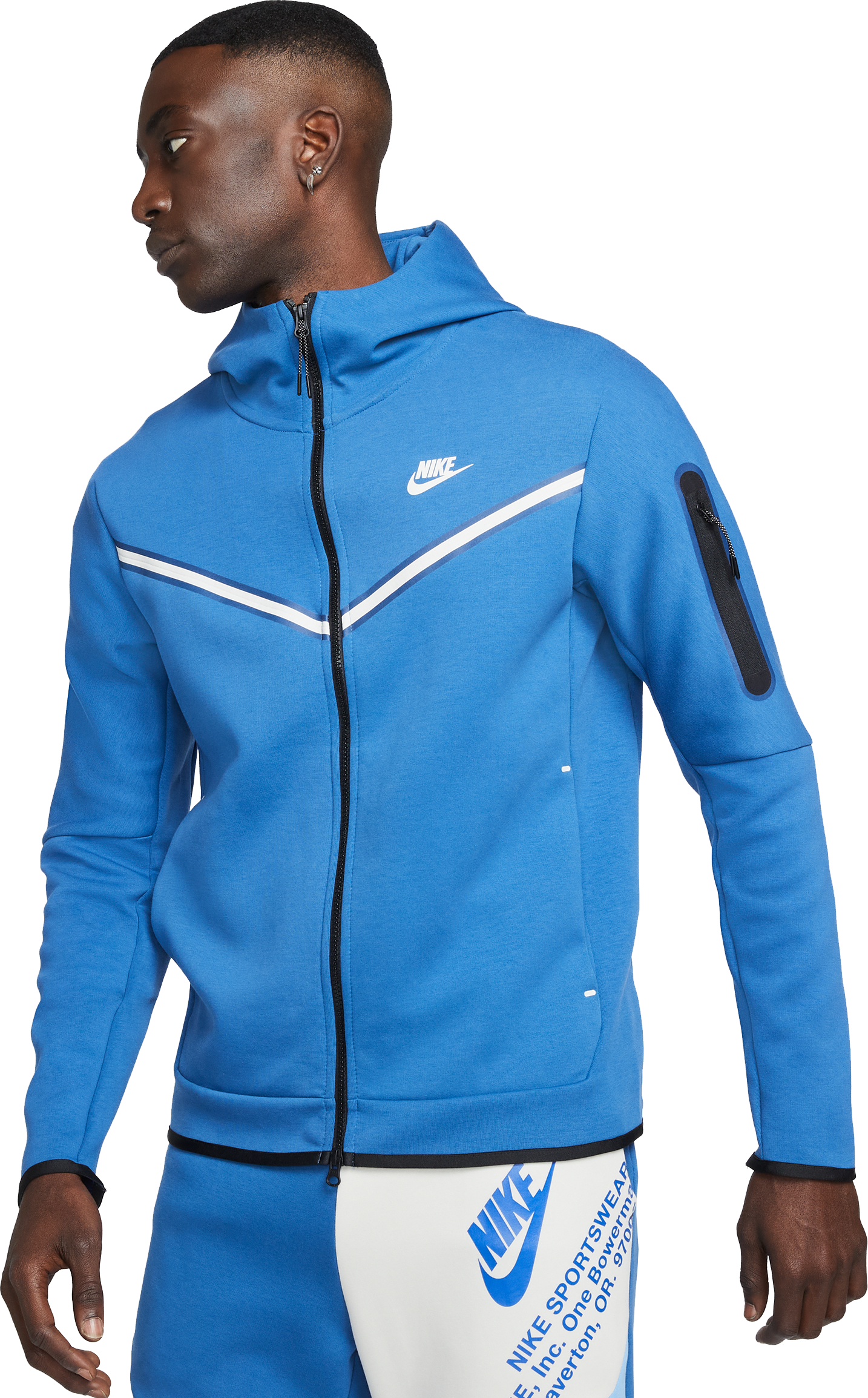 Nike Tech Fleece Kapuzenjacke Tall Blau F407