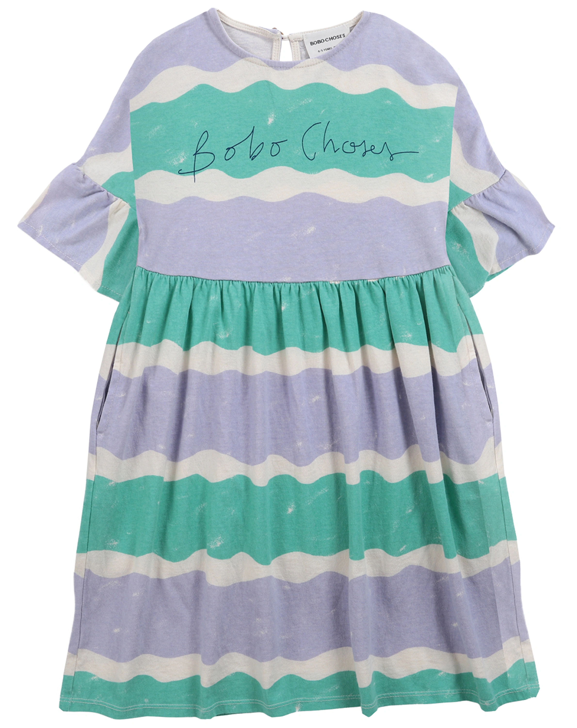 Jersey-Kleid WAVES in offwhite/light blue