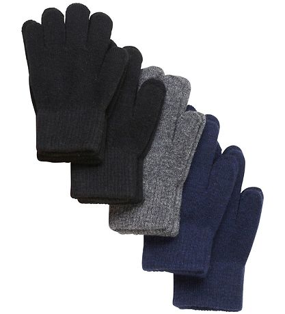 CeLaVi Handsker - Uld/Nylon - 5-pak - Sort/Bl?