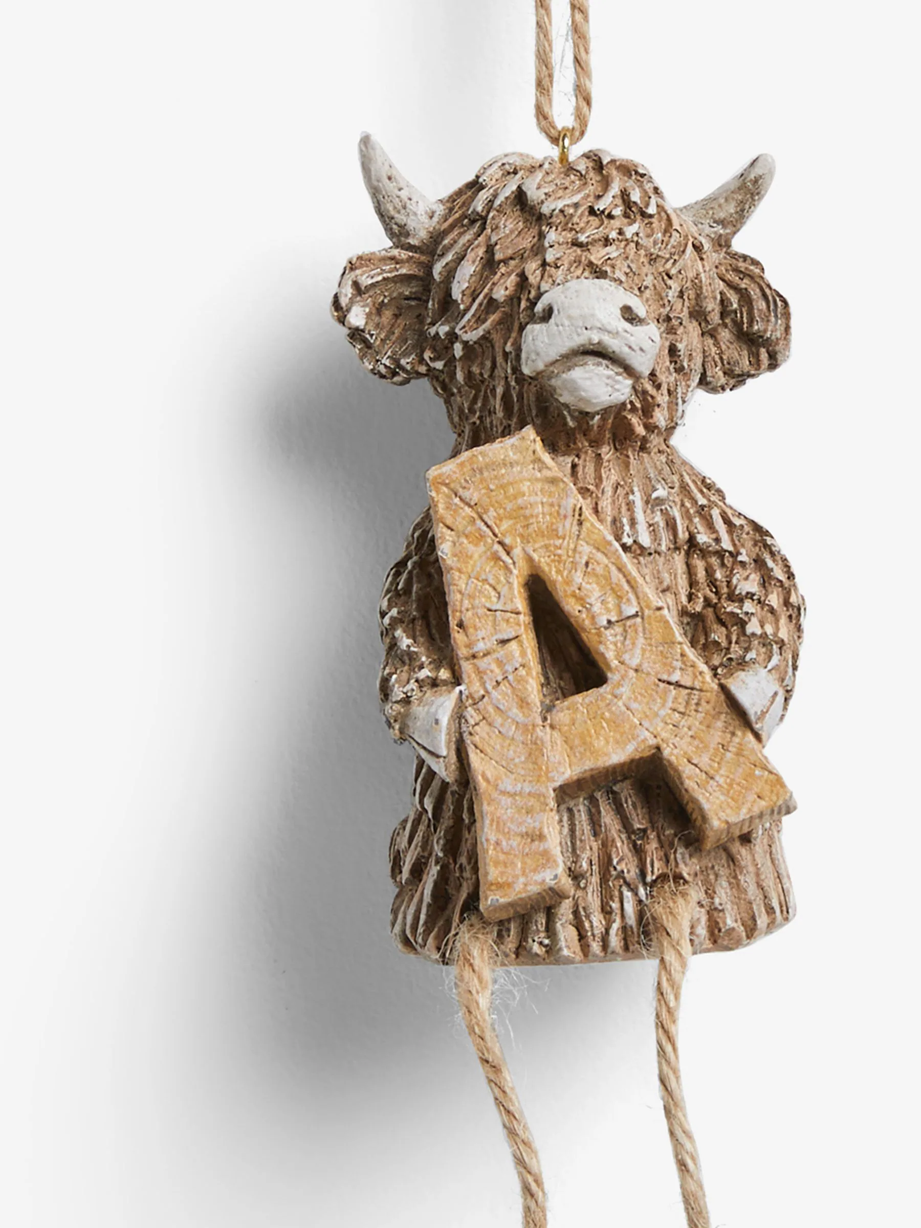 Decoratieve op te hangen Hamish de hooglanderkoeienletters