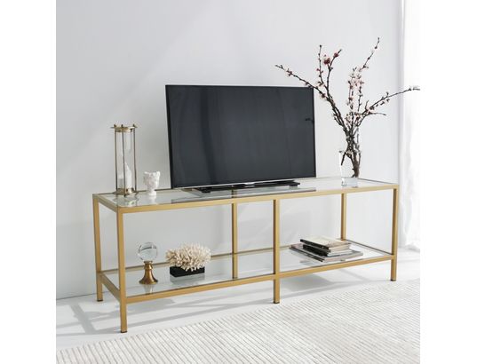 CONCEPT1 - Meuble TV Basique doré tv501 130 x 40 x h45 cm