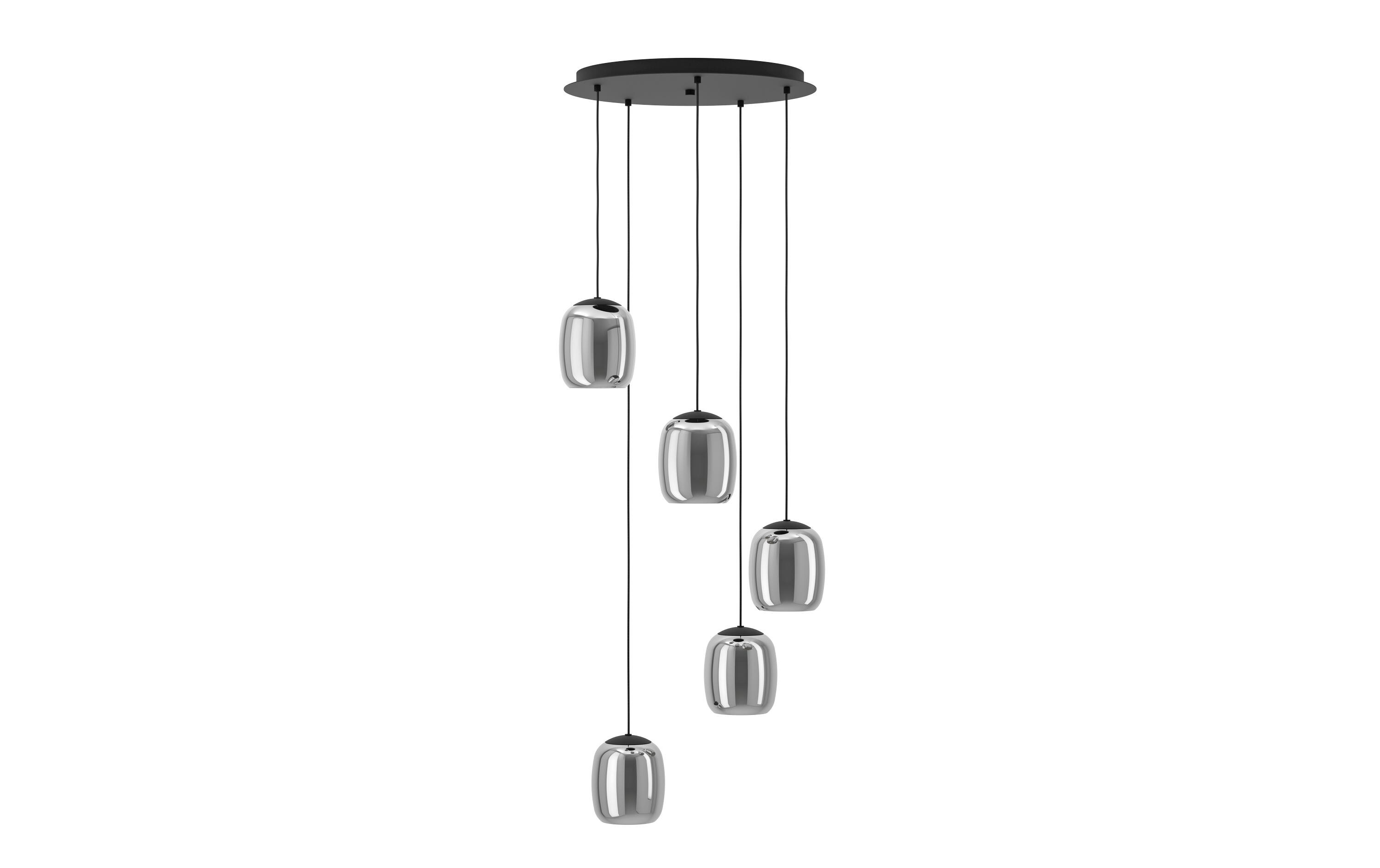Pendelleuchte CIAMPINO schwarz exkl. E27 5x28W<br>Hängeleuchte