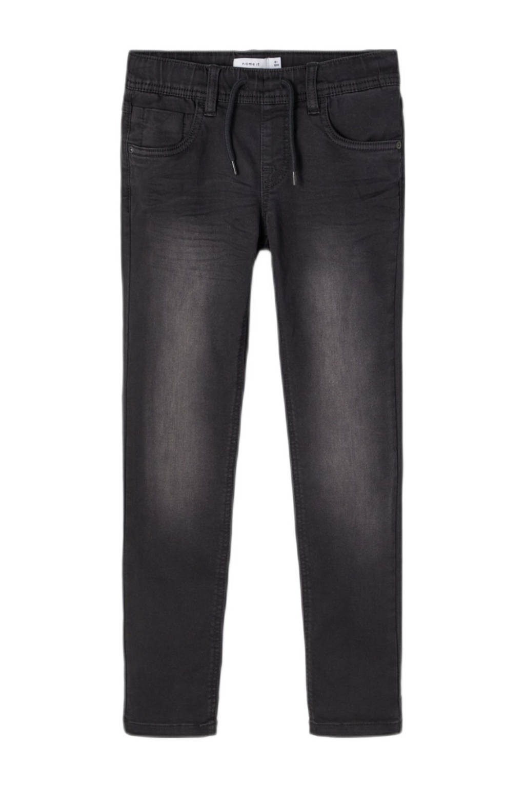 NAME IT slim fit jeans NKMROBIN zwart