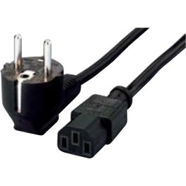Uniformatic câble électrique coupleur C13 - Noir