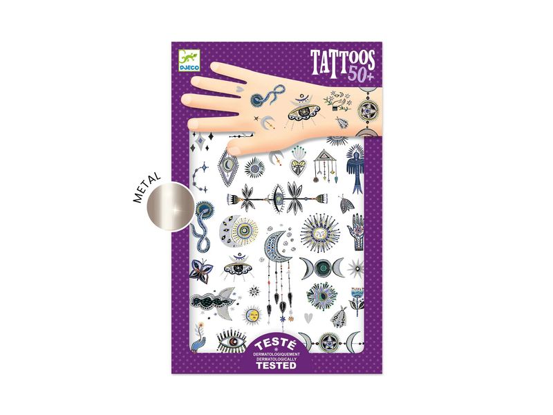 DJECO Tattoos Wicca Temporäre Klebetattoos für Kinder
